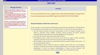 We're sorry, but CEP iCAT does not yet support browsers ... - DMDC
