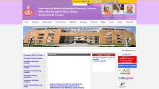 DIRECTORATE OF MEDICAL EDUCATION & RESEARCH, Haryana