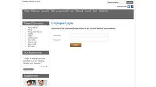 Employee Login - Doctors Medical Group