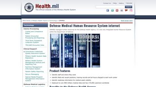 Defense Medical Human Resource System internet | Health.mil