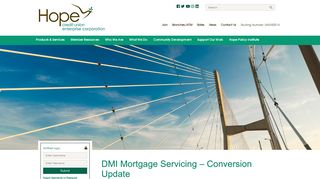 DMI Mortgage Servicing – Conversion Update | Hope Credit Union