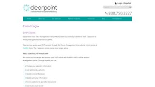 Client Login | Clearpoint Credit Counseling