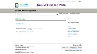 DMR Data Entry – NetDMR Support Portal
