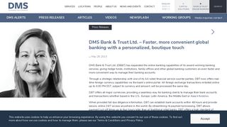 DMS Bank & Trust Ltd. - Faster, more convenient ... - DMS | Governance