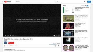 Ganz DMS Lite - Adding a Ganz Digimaster DVR - YouTube