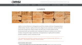 Lumber Inventory & Accounting Software | Agility | DMSi