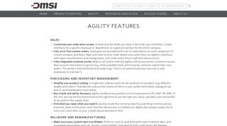 Agility Features | DMSi