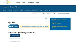 MyDMV | New York State Department of Motor Vehicles - DMV - NY.gov