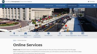 Online Services - Pa. DMV - PA.gov