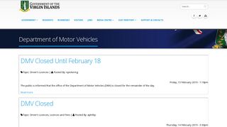 Department of Motor Vehicles | Government of the Virgin Islands