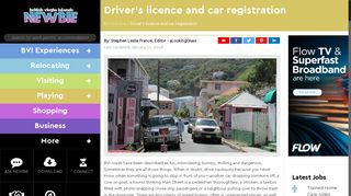 Driver's licence and car registration | BVI Newbie