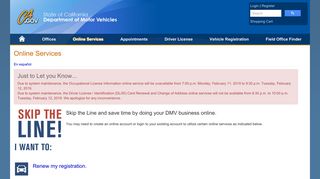Online Services - DMV - CA.gov