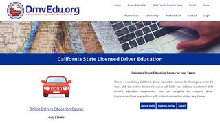 DMVEdu.org: California Drivers Ed Online ~ Traffic School Online