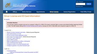 Driver License - DMV - CA.gov