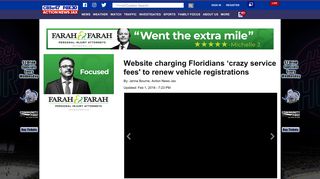 Website charging Floridians 'crazy service fees' to renew vehicle ...