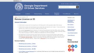 Renewals - Georgia Department Of Driver Services - Georgia.gov