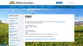 DMV - City of North Las Vegas