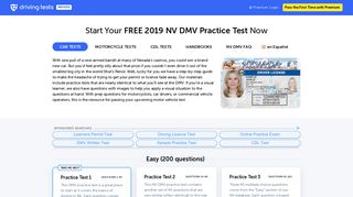 Free Nevada (NV) DMV Practice Tests – Updated for 2019