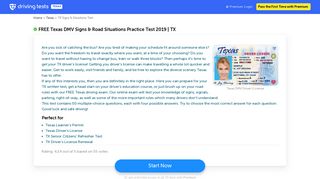 FREE Texas DMV Signs & Road Situations Practice Test 2019 | TX
