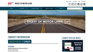 Contact Information - AAA Digest of Motor Laws