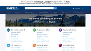 Washington DMV Guide | DMV.ORG