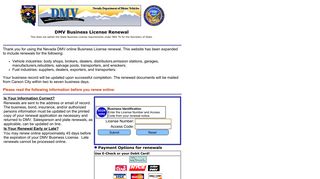 Login - NV DMV - Business License Renewal - State of Nevada