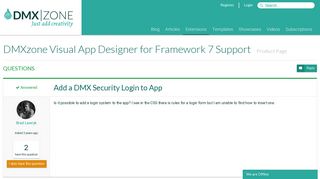 Add a DMX Security Login to App - Support - DMXzone Visual App ...