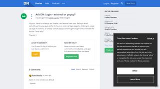 Ask DN: Login - external or popup? – Designer News