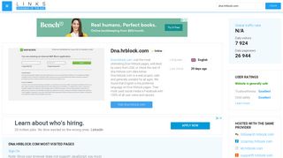 Visit Dna.hrblock.com - Website analytics by Giveawayoftheday.com