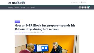 How an H&R Block tax preparer spends his 11-hour days during tax ...