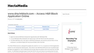 www.dna.hrblock.com - Access H&R Block Application Online