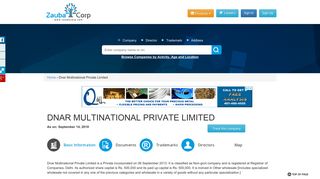DNAR MULTINATIONAL PRIVATE LIMITED - Company, directors and ...