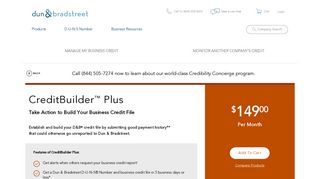 CreditBuilder® Plus | Manage Your Business Credit | Dun & Bradstreet