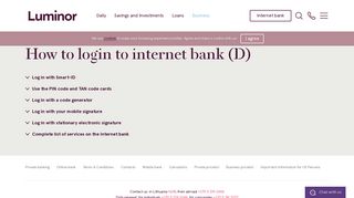 How to login to internet bank (D) | Luminor