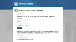 Federal Trade Commission - National Do Not Call Registry