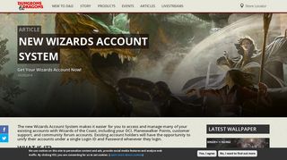 New Wizards Account System | Dungeons & Dragons - D&D
