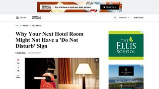 Why Some Hotels Are Getting Rid of 'Do Not Disturb' Signs | Travel + ...