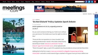 New 'Do Not Disturb' Hotel Policy Updates Spark Industry Debate