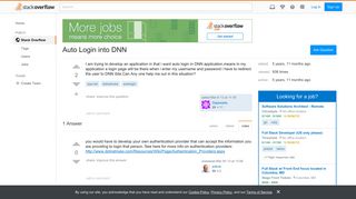 Auto Login into DNN - Stack Overflow