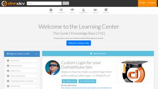 Custom Login for your DotNetNuke Site - DNNDev.com