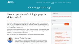 How to get the default login page in dotnetnuke? - Vishal Monpara