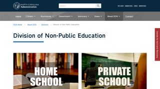 NC DOA: Division of Non-Public Education