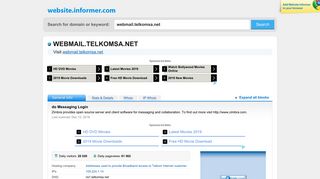 webmail.telkomsa.net at WI. do Messaging Login - Website Informer