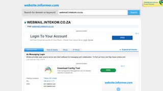 webmail.intekom.co.za at WI. do Messaging Login - Website Informer
