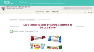 Lay's Increases Sales by Asking Customers to “Do Us a Flavor ...