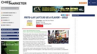 Frito-Lay Lay's Do Us a Flavor - Gold - Chief Marketer | 2013