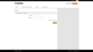 Member log in | Doba Enterprise