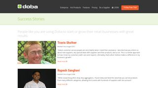 Customer testimonials and success stories | Doba