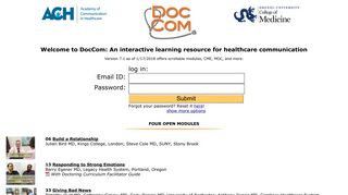 DocCom - enhancing competence in healthcare communication