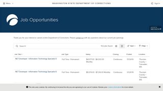 Washington State Department of Corrections - Government Jobs